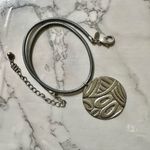 Chico's Chico’s silver tone disc on cord choker necklace Photo 3