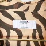 Untuckit for Her Elise Shirt Dress Stretch Cotton Safari Print Zebra Tan Size 6 Photo 6