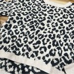 Sincerely Jules Soft Cheetah Print Crewneck Sweatshirt Women’s XS Black Photo 2