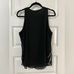 Apt. 9  Black and Silver Gold Sequin Sleeveless Tank Top Sz L Photo 4