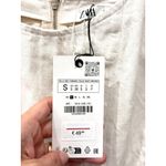 ZARA NWT  Sleeveless Fit and Flare Skater Mini Denim Dress Beige Women's Size S Photo 4