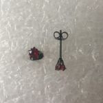 Handmade Red Cz Stainless Steel Stud Earrings  Photo 0