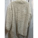 Me Jane Plush Faux Fur Teddy Coat Cream Beige Long Sleeve Button Pockets Size M Photo 6