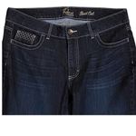 Lee Reserve Boot Cut Dark Wash Embroidered Pockets Denim Blue Jeans ~ Women's 16 Photo 3