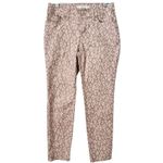 Boston Proper NWT  Leopard Ankle Jeans Lush Pink Metallic Women’s Size 4 Photo 1