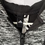 Adidas  Activewear Running Hood‎ Fleece Jacket Womens Size S Grey/black Photo 3