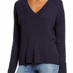 Treasure & Bond Navy Knit V-neck Long Sleeve Sweater Size S NEW Photo 0