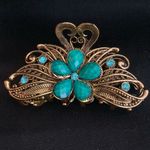 Beautiful Jeweled Hairclip. Blue stones Photo 1