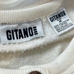 GITANO Vintage 80's Henley Sweatshirt Ivory Photo 5