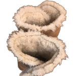 Björndal Bjorndal Mid Calf Boots Light Brown Suede Round Toe Slip On shoes size 9 Photo 4