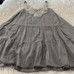 Boutique Boho Tiered Mini Dress with 3D Rosette Trim | Made in Italy | Size 10 Photo 9