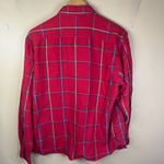 Diane Von Furstenberg  Vintage Red Plaid Button Front‎ Woman's Blouse Flannel 14 Photo 10