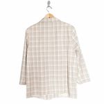 ASOS Design Oversized Blazer Cream Tan Plaid Boyfriend Jacket Size 12P 12 Petite Photo 1