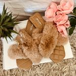 Nasty Gal Quilted Furry Slides Photo 0