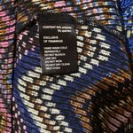 Calessa Tunic Top Womens 2X Multicolor Chevron Print Accordion Stretch Blouse Photo 7