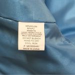 J. Society Metallic Blue Foil Cropped Puffer Jacket Women’s S Quilted Shiny Coat Photo 10