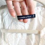 Abercrombie & Fitch Abercrombie Sheer Balloon Long Sleeve Button Front Blousson Bodysuit White XL Photo 2