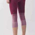 Lululemon  Women's Seamlessly Street Crop Heathered Leggings Size 4 Burgundy $68 Photo 1