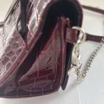 Faux Croc‎ Leather Red Shoulder Bag W Detachable Strap & Wristlet Just Solutions Photo 8