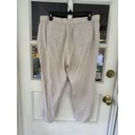 J.Jill  Pants Women’s Beige Linen Blend CropCuffed Hem Chinos Stretch Waist Sz Lp Photo 1