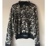 Valerie Stevens  Vintage Floral Wool Blend Button Up Cardigan Size Large Funky Photo 0