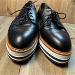 White Mountain Summit x  Leather Oxford Brody Black Platform‎ Loafer sz 39 Photo 2