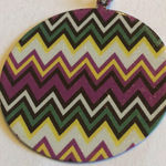 Zig Zag Colorful Shimmer Dangling Boho Pierced Earrings Purple Photo 4