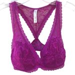 Urban Outfitters  out from under Womens size medium bright pink lace bralette Photo 0