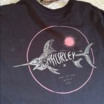 Hurley , black bonefish graphic 100% cotton comfy cropped T-shirt, large unisex Photo 5