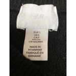 H&M  Black Knit Crew Neck Short Sleeve Button Down Crop Cardigan Sweater Top Sz S Photo 2