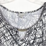 Avenue  Plus Size 18W 20W Dress Midi Black White A‎ Line Stretch Keyhole 146 Photo 7