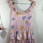 Capulet NWT  pink satin floral tiered mini dress Photo 0