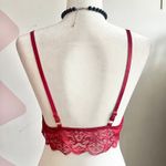 Red Lace Bralette,‎ Coquette Y2K Lingerie Romantic Goth Medium Grunge Retro Photo 2