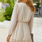 SheIn Swiss Dot Ruffle Hem Surplice Dress Photo 1