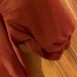 Bobeau Rust Burnt Orange Picante Smock Tie Back V-Neck Blouse Top Size Medium Photo 3