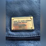 Marc Jacobs  Black and Gold Pebbled Leather Crossbody Hobo Bag Photo 4