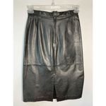 Diversity Women's Knee Length Genuine Leather Straight Skirt Black Size 6 Photo 10