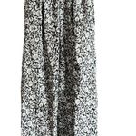 Loft  Palm Flutter Strap Pocket Double Side Slit Midi Dress Black White Photo 1