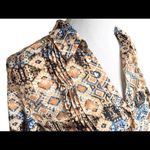 Vintage America Blues Radiant Diamond Print Woman’s Button Down Shirt – Size L Pink Size L Photo 1