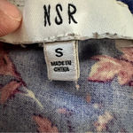 Nsr  women's v-neck purple blouse with tie size small Photo 2