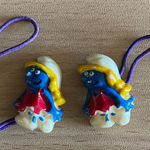 Vintage Smurfette Smurf Hair Ties Blue Photo 0