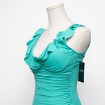 Lauren Ralph Lauren. Beach Club Ruffle One Piece Swimsuit. Blue Size 4 Photo 8