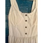 Bileyblue White Mini‎ Dress Sleeveless Button Tiered Casual Summer Dress Size L Photo 2