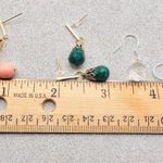 Handmade 18K Gold Plated Stud Earrings. Swarovski Crystal Pink Pearls.  Photo 4