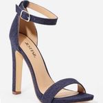 JustFab Blue Denim Kati High Heeled Sandal Photo 1
