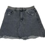 DL1961 Georgia Studded Mini Jean Skirt Faded Black Size 28 Photo 0