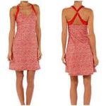 Patagonia Morning Glory Dress in Orange Red Geometric Print Photo 2