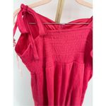 Mlle Gabrielle  Jumpsuit Womens Size 3X Red V Neck Sleeveless Casual Button Front Photo 5