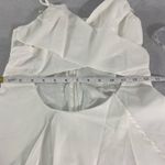 Yoins  size medium (6) white romper zip up lightweight flirty romantic layered‎ Photo 9