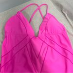 Gianni Bini GB hot pink Barbie core large one piece swimsuit adjustable straps cross cross Photo 2